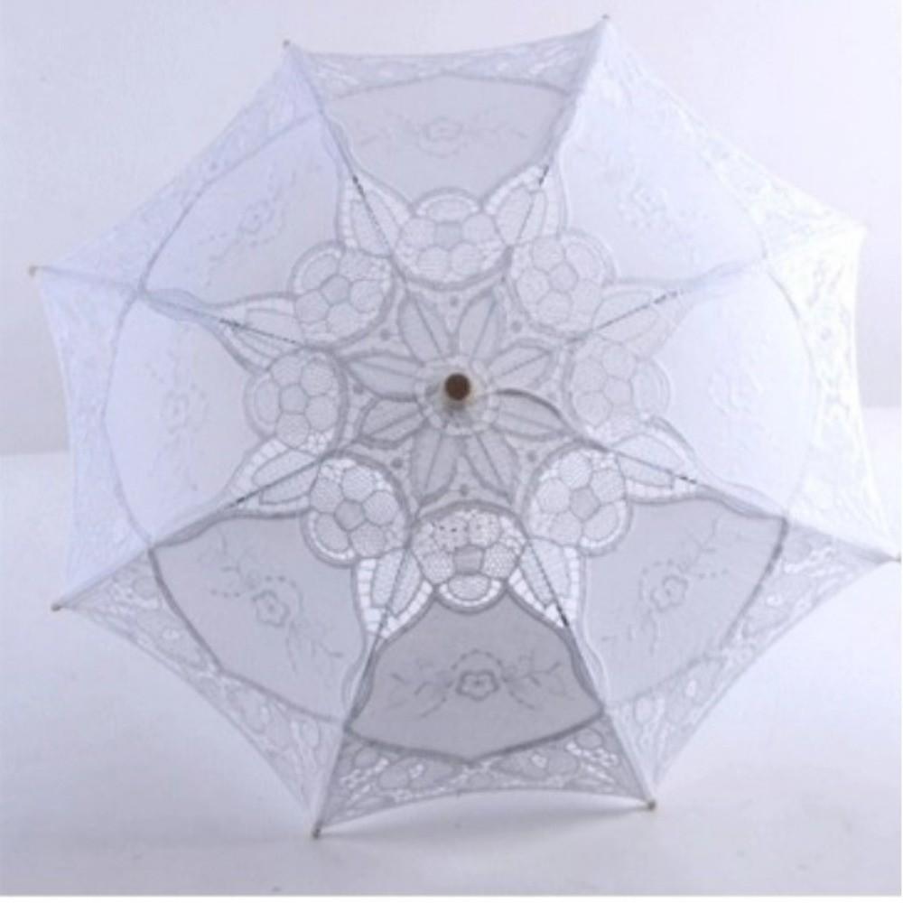 Embroidery Lace Parasol Umbrella 15/19/30/38inch Kids Sun Umbrella Bride Wedding Gift
