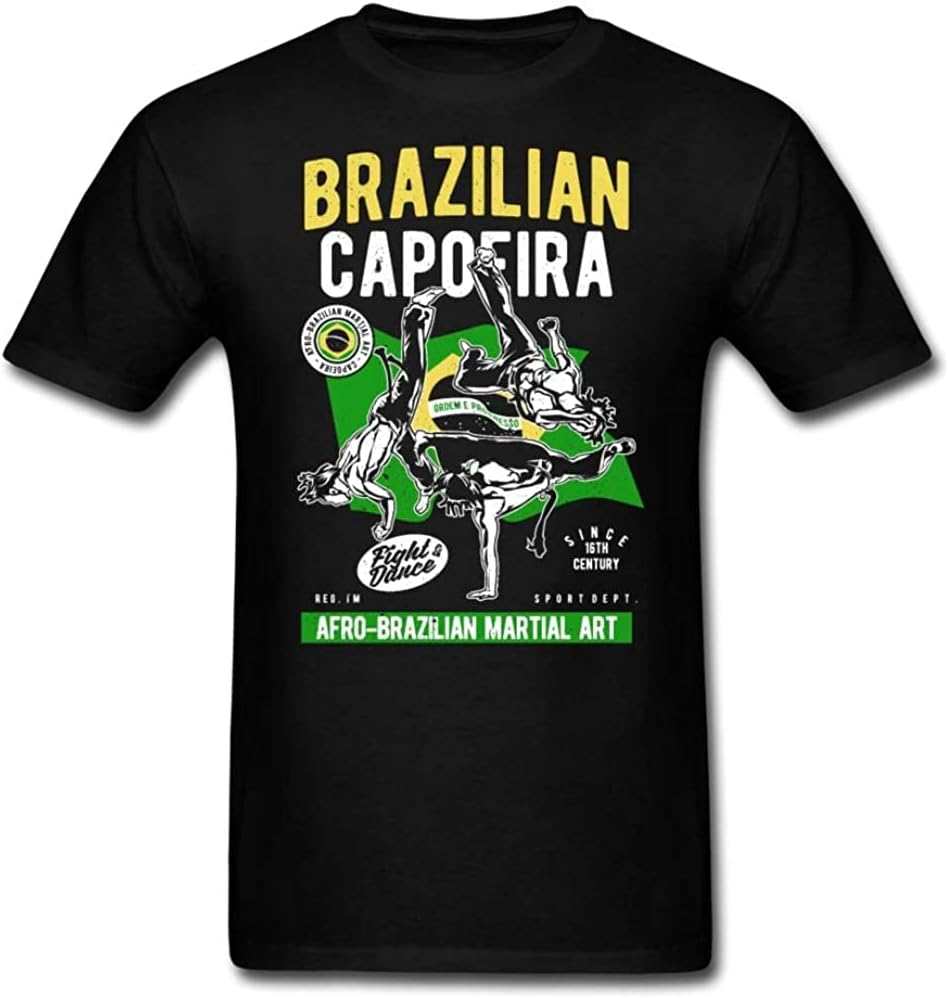 Brazilian Capoeira Fight Dance T-Shirt Black Graphic Unisex Tee Shirt