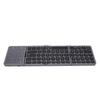 Portable Foldable Keyboard with Touchpad Rechargeable Bluetooth Travel Keyboard for Smartphones Tablets Laptops
