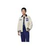 Li-Ning Sports Basketball Series Embroidered Logo Button-Up Long Sleeve Jacket Men Jacket Beige AJMS109-2