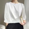 Women S Loose Fit Round Neck Short Sleeve T Shirt Plus Size Casual Top