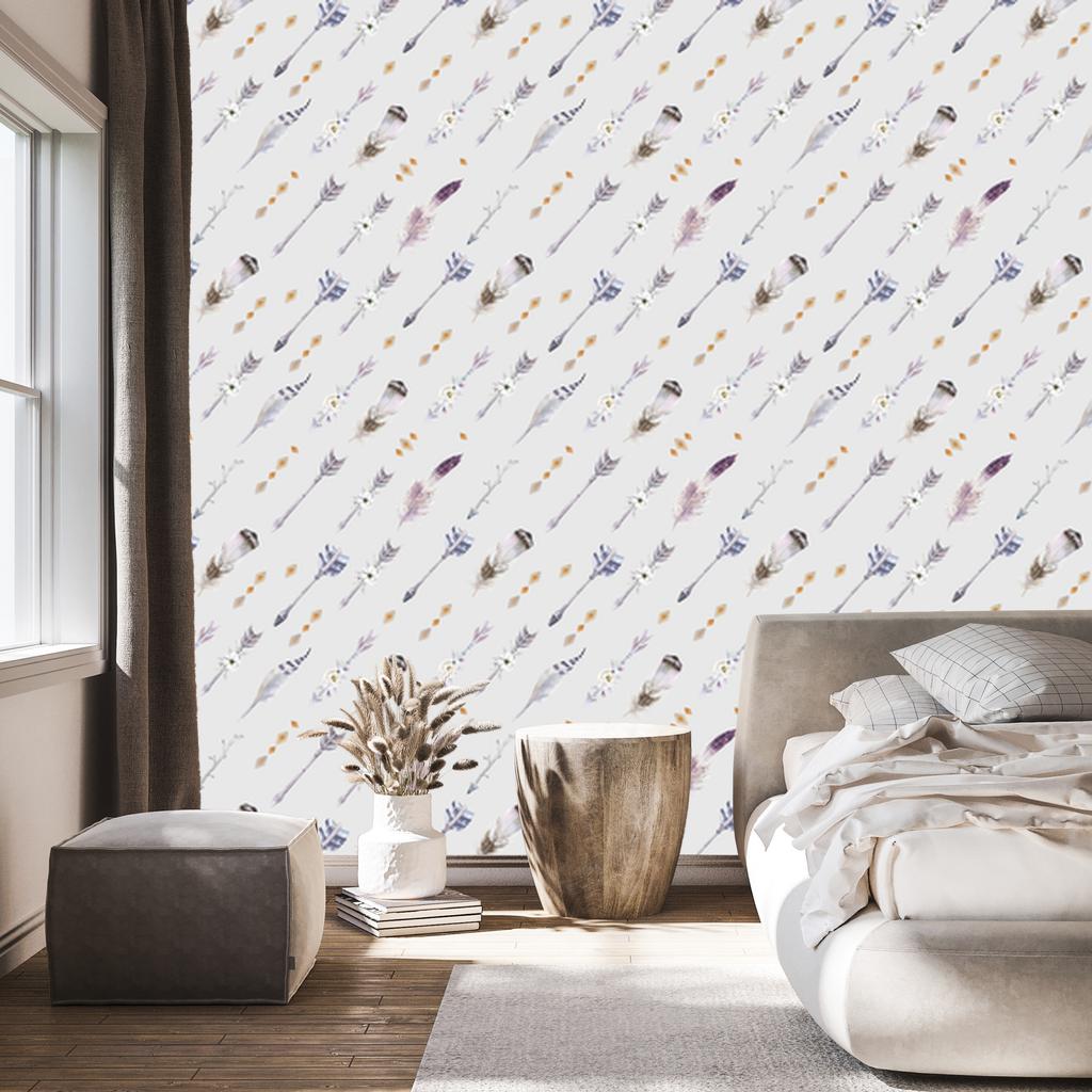 Arrows wallpaper in boho style for living room and bedroom 50x1000