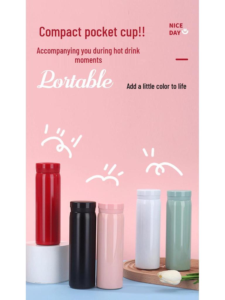 Compact 304 Stainless Steel Vacuum Cup - Portable Insulated Water Cup for Men & Women with Customization Options