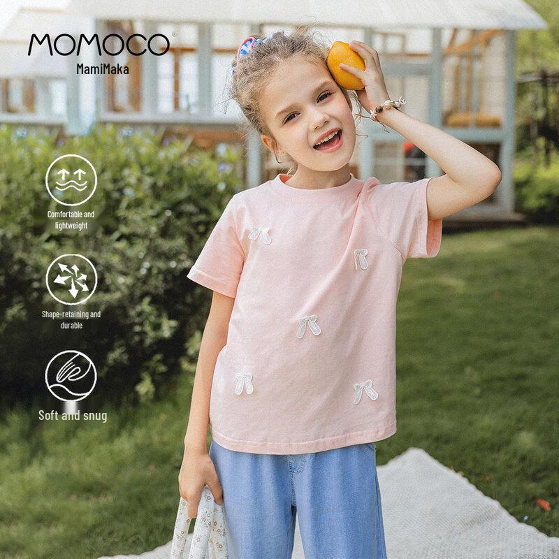 MOMOCO Girls' Sweet Color-Block Short Sleeve T-Shirt