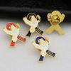 Peace Symbol Brooch Badge Pin With Ribbon Detail Shape Ideal For Weddings Business Meetings Everyday Wear