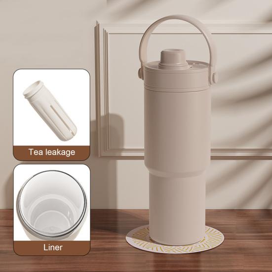 Insulated Vacuum Flask Travel Bottle with Straw Large Capacity BPA Free Food