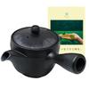 Japanese Product Banko Ware Teapot 320ml - Non-Drip Design, Good Pouring, Black Oribe, Made In Japan