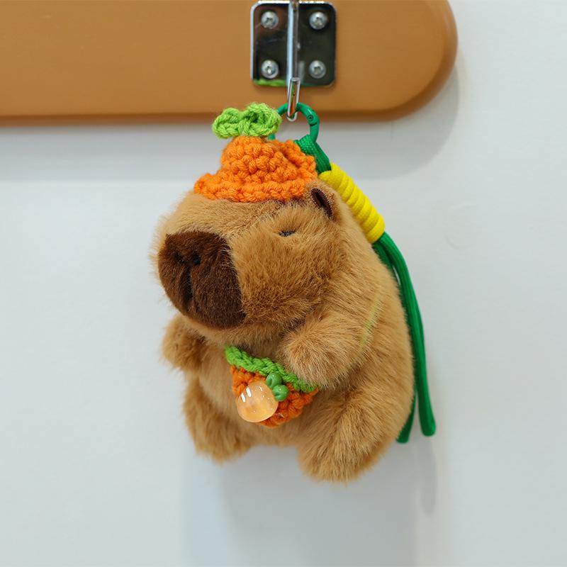 

Плюшевый брелок Капибара: Милая вязаная кукла-подвеска в подарок 4 inches