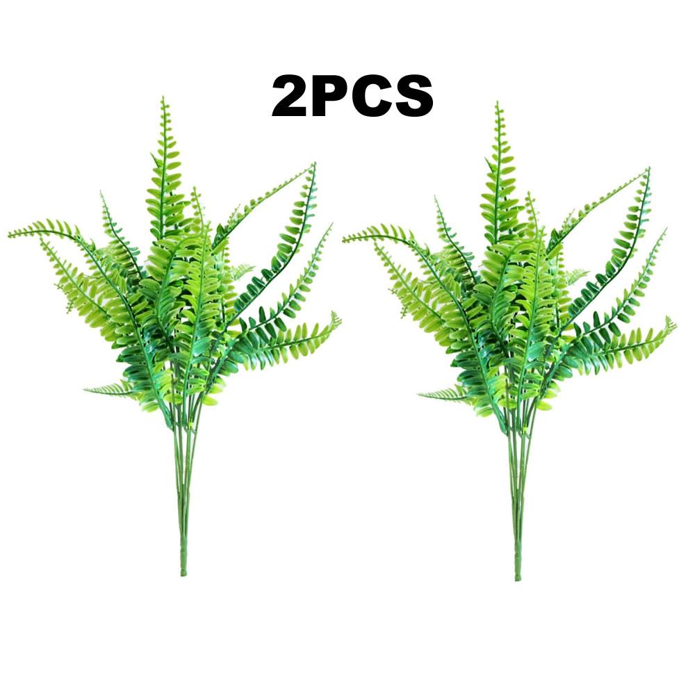 

2/5 шт. Искусственные растения Пластиковые листья персидского папоротника Для дома Свадебная вечеринка Декор балкона Цветочная композиция Букет невесты Реквизит 2pcs зелёный