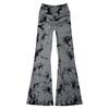 Women's High Waist Tie-Dye Yoga Flare Pants - Elastic, Hip-Lifting, Waist Shaping Fitness Wear