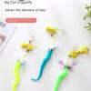 Funny Stick Kitten Swing Cat Toy Dragonfly Shape Feather Bell Elastic Rope New Pet Play  Cat