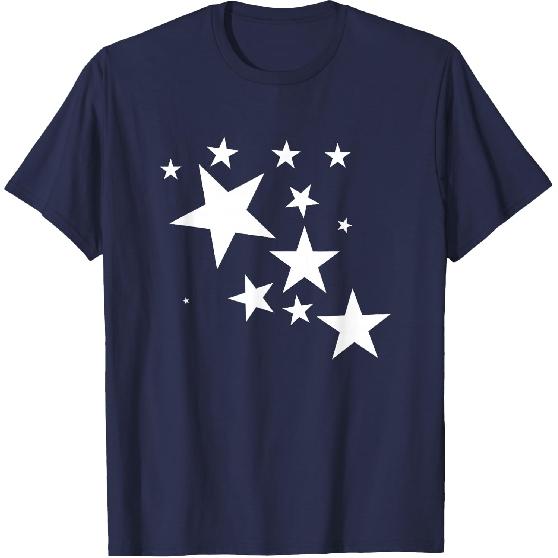 White Stars Star-Pattern-Design Costume Gift Men Women Kids T-Shirt