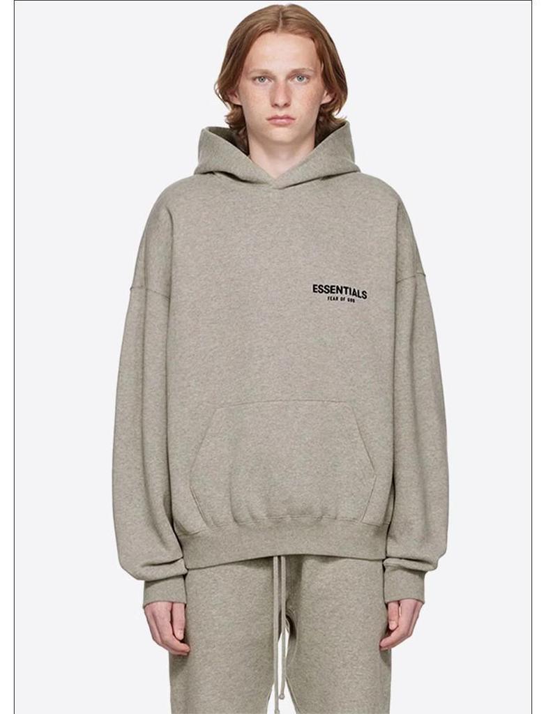Essentials SS22 Flocked Print Fleece Hoodie