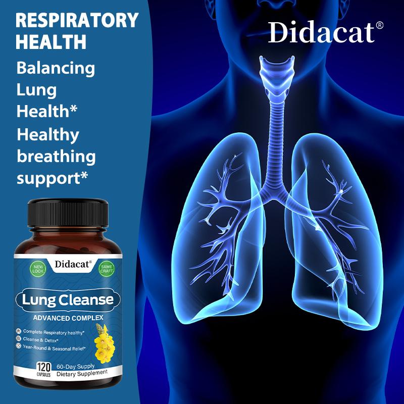 Lung Cleanse Supplement Improves Lung Function Detoxification Support 120 Pills