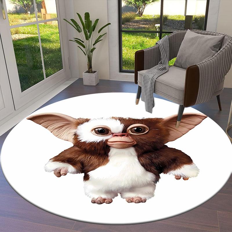 Tappeto Rotondo Gremlins, Tappeto per Soggiorno Camera da Letto Divano Sala Giochi Decorazione, Tappetino Antiscivolo
