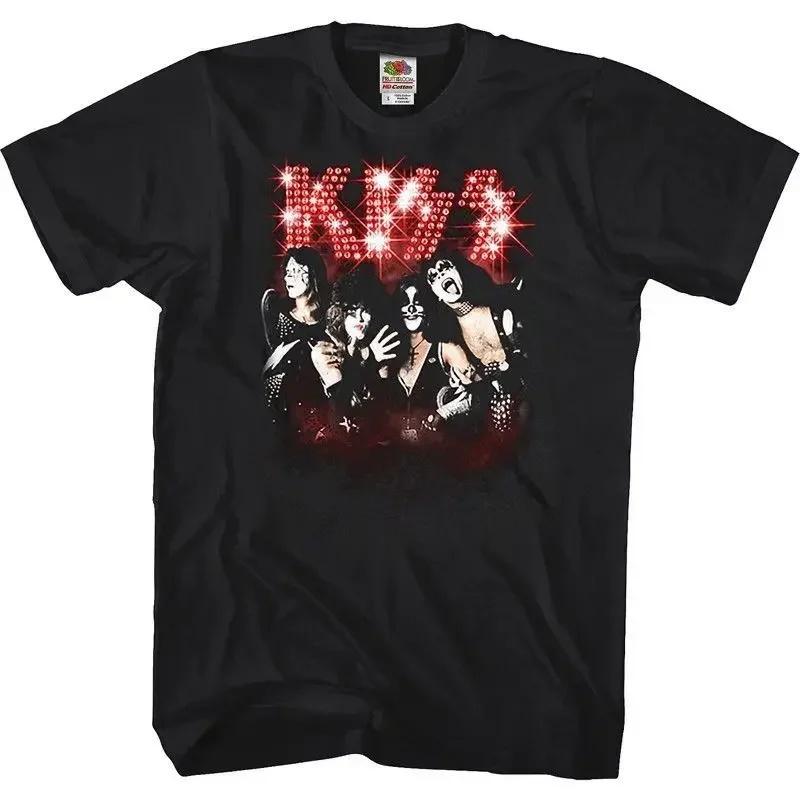 Tričko Kiss Band Pánské Dámské Módní Tričko Bavlněné Tričko Kisss Topy Trička Pánské Volnočasové Hudební Rockové Camisetas Hombre Zábavné Topy