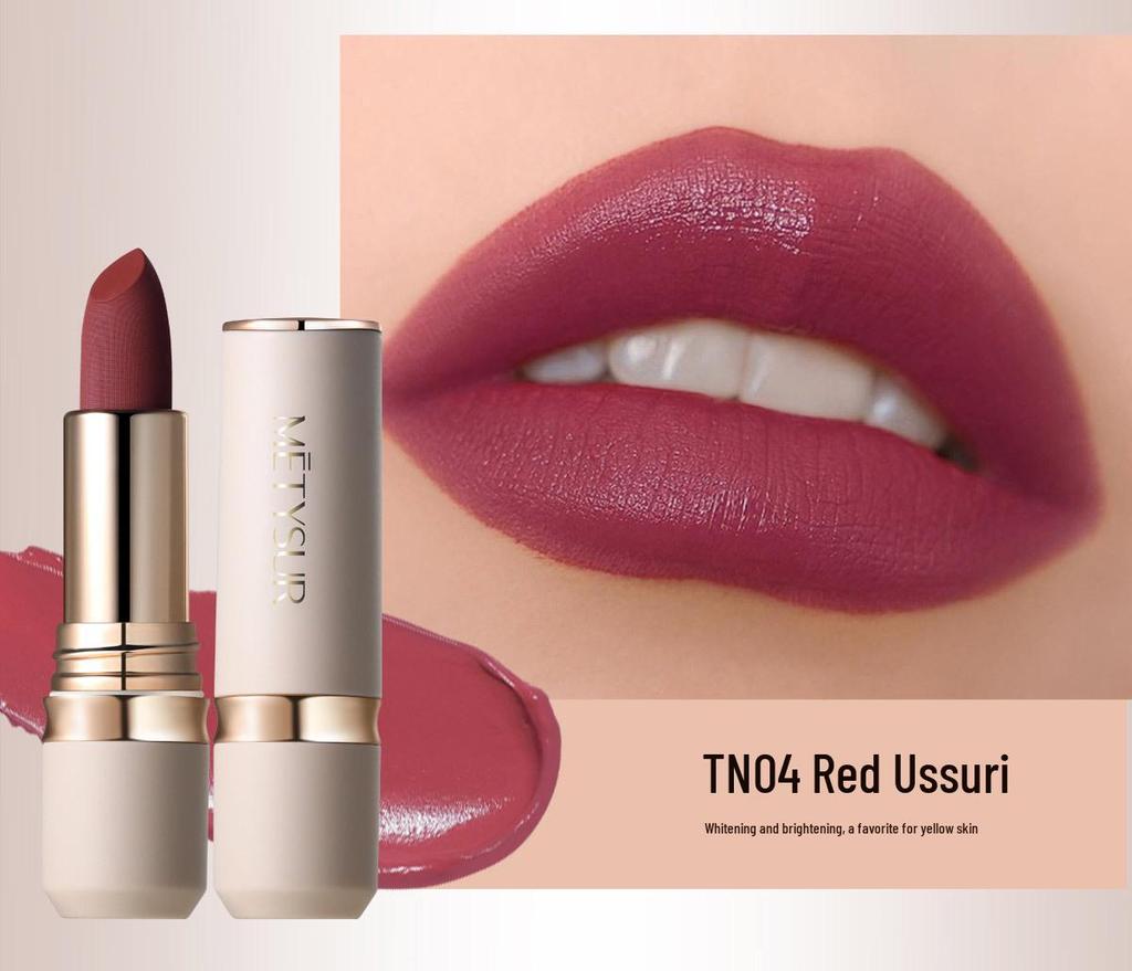 METYSUR White Truffle Rose Essential Oil Long-Lasting Moisturizing Lipstick MT6061