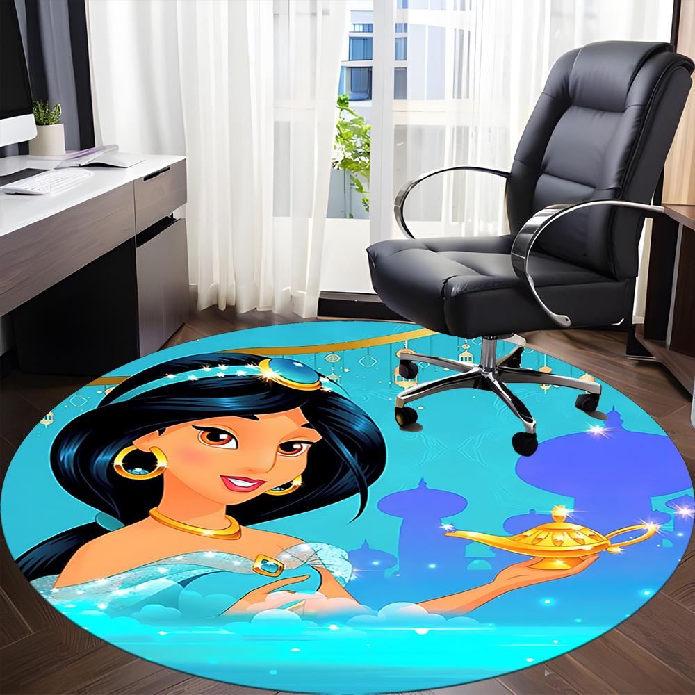 1pc Aladdin Lamp, Jasmine Chair Carpet for Office, Non-slip, Soft and Durable Office Rug, Perfect for Office yy251226041