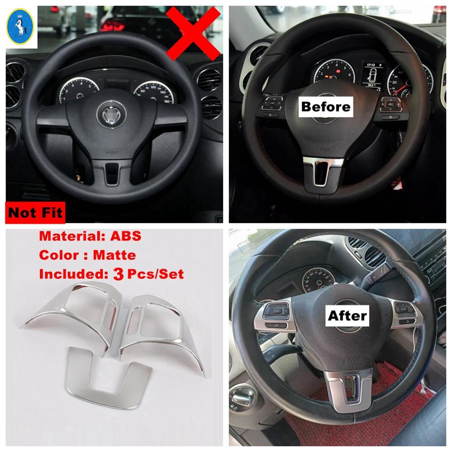 Voor VW Tiguan MK1 2008 2009 2010 2011 2012 2013 2014 2015 ABS Auto Styling Stuurwiel Bodemframe ABS Accessoires Afdekking Sierlijst