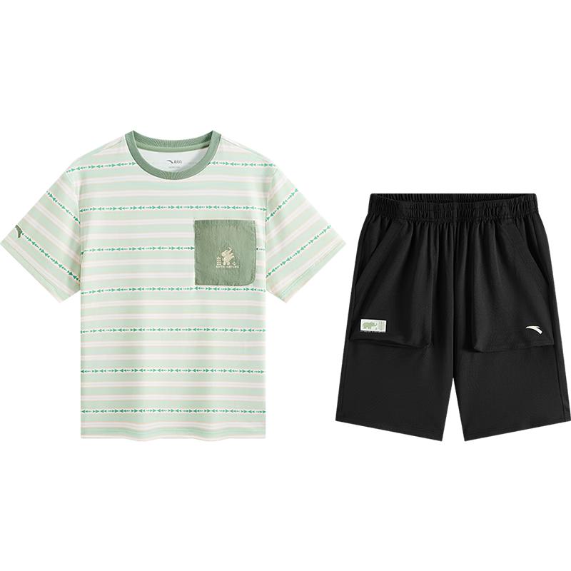 Anta Boys  Short Sleeve & Pants Sportswear Set 110