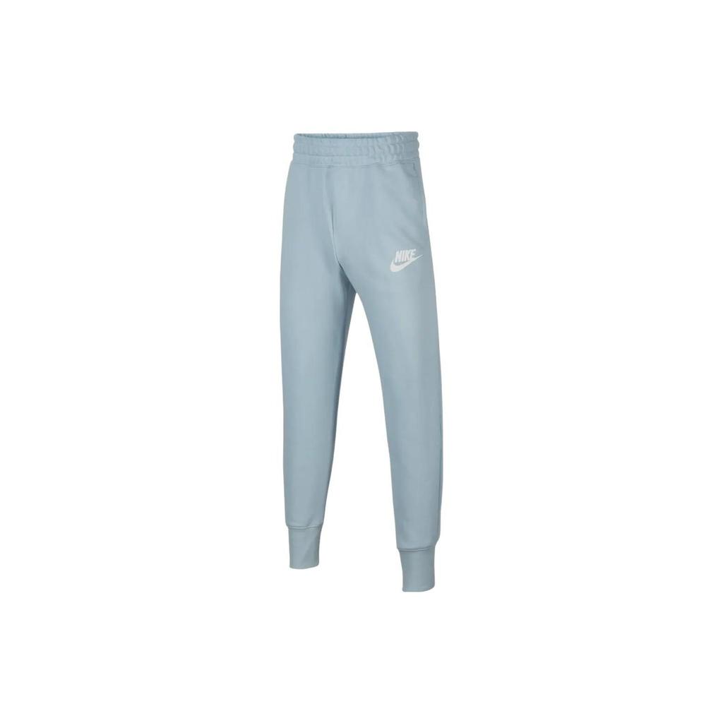 Nike Sportswear Club Logo Print Cuffed Loose Knit Sweatpants Kids Bottoms Ocean-Blue DC7211-442