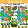 My Singing Monsters Birthday Party Decorations Set Colorful Balloons Paper Banners And Cake Toppers