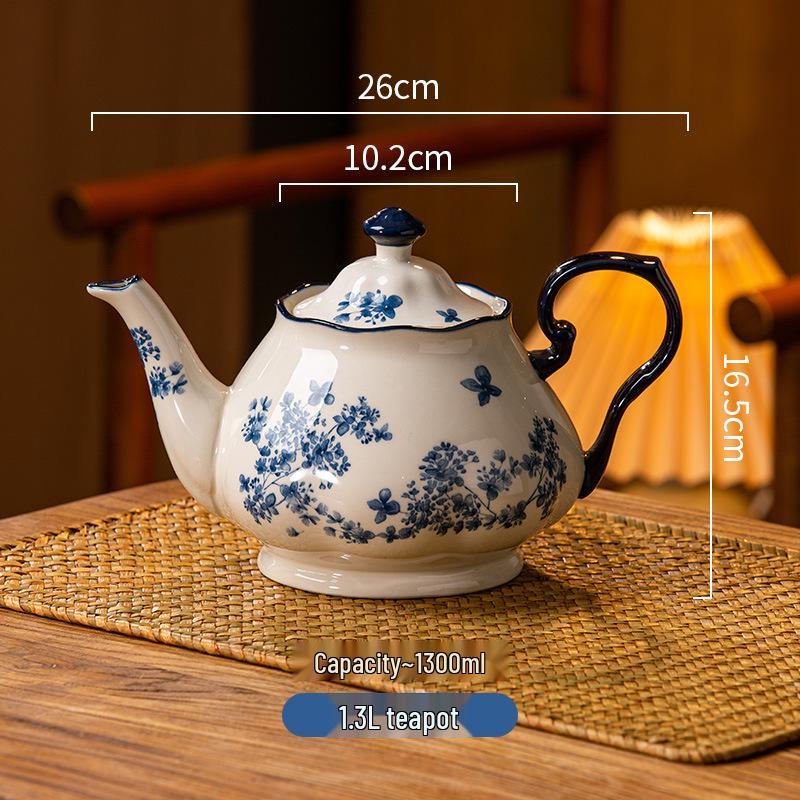 Shunxiang Vintage Teaware Set: Retro Cups & Saucers, Teapot, Perfect for Afternoon Tea & Coffee, In a Gift Box