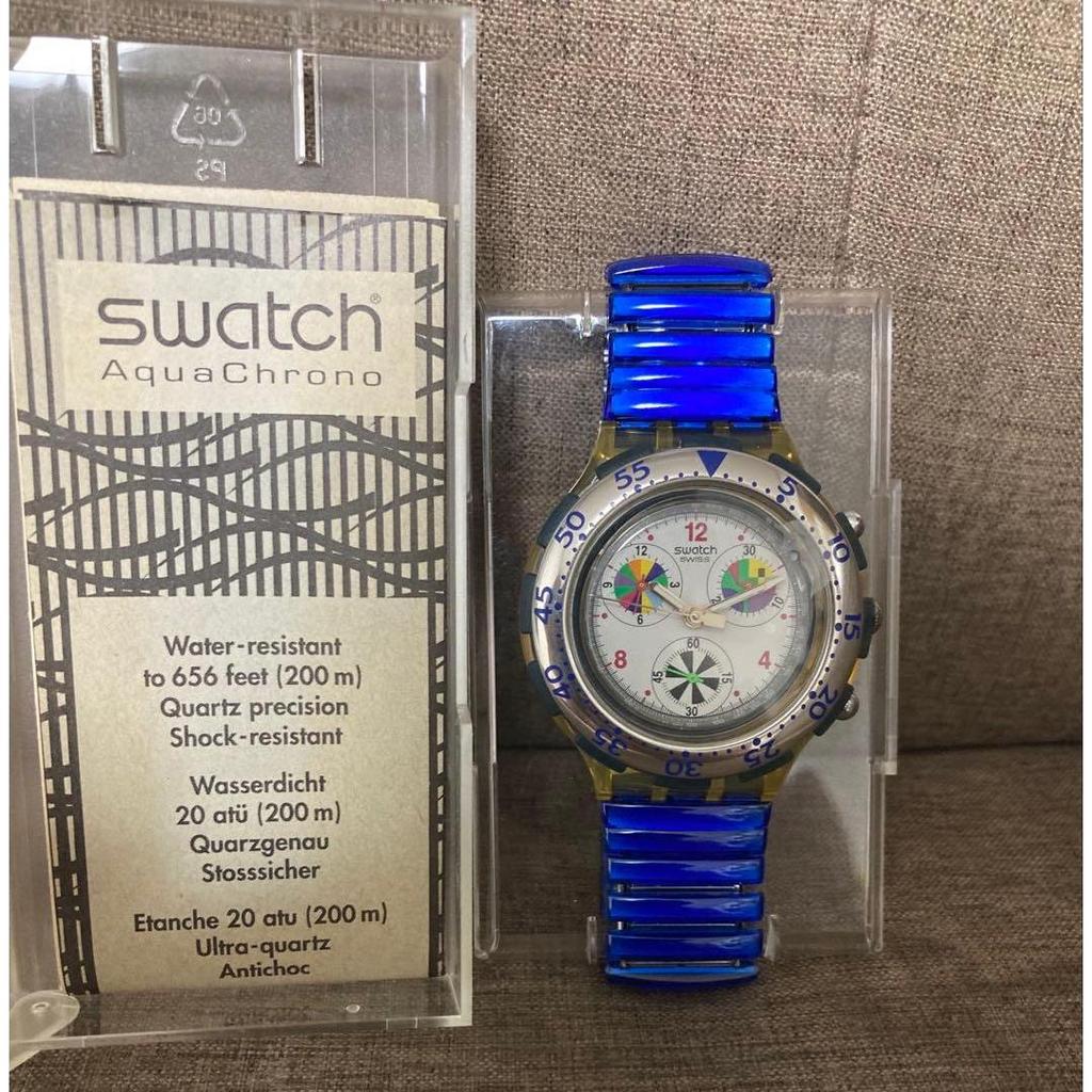 Used Rare Unused Swatch Aquachrono USA Made Genuine Belt/Watch