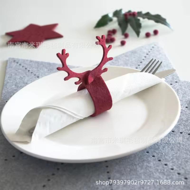 

Кольца для салфеток из фетра, украшения для столовых приборов из фетра, индивидуальный дизайн, праздничные кольца для хранения салфеток, 10 шт. Style 1 16 * 8.3