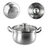 Cooking Pots Soup Pot Stockpot 1 Set 24x13.7cm Cookware Stainless Steel With Glass Lid Kitchen Accessories Portable Useful