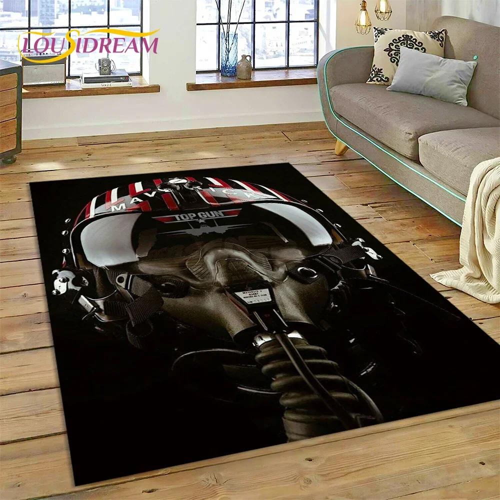 Top Gun Sign Tom Cruise Fighter Carpet Rug for Bedroom Living Room Home Sofa Decoration,Children Game Large Decor Floor Mat Gift