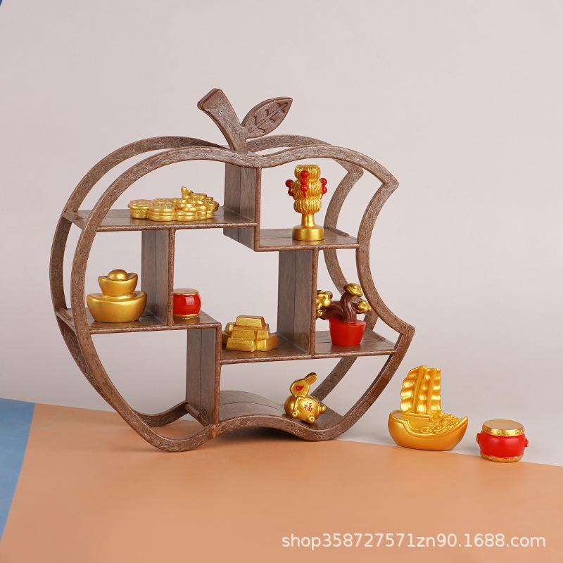 Bogu Rack Small Desktop Shelf Plastic Ornament Tea Set Rack Dessert Display Rack Doll House Play House Toys