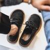 Men’s Retro Low Boots Shoes Fashion Casual Driving Shoes Black Brown Wide Head Shoes Plus Size