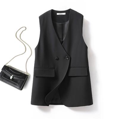 Gilet coréen ample à col en v pour femme, manteau de printemps et d'été