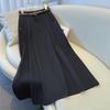 Pleated Midi Skirt - Women's Petite, Spring/Autumn Collection, Temperate OL Commute Style