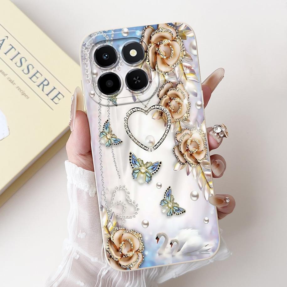 For Cover Honor X6c Phone Case Cute Cartoon Rabbit Love Heart Shockproof Funda For HonorX6c 4G NIC-LX1 NIC-LX2 NIC-LX3 X 6c Capa