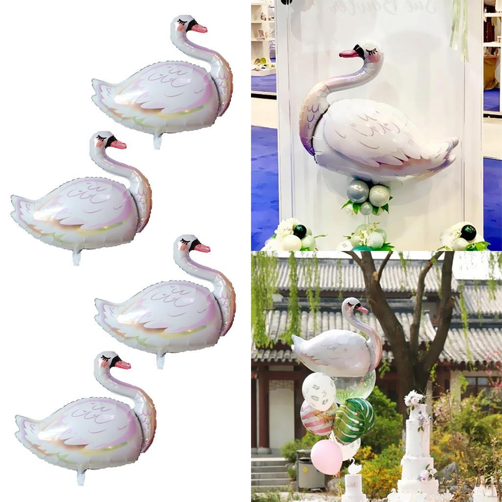

4 шт., воздушный шар из алюминиевой пленки с изображением животных, белый лебедь