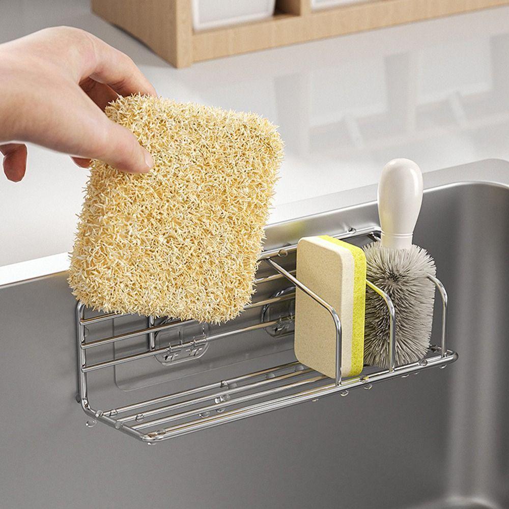 Space Saving Sponge Storage Holder Stainless Steel Sink Drain Rack Sink Storage Rack  Home