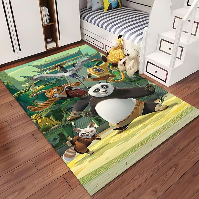 Kung Fu Panda Characters Carpet suitable as a non-slip mat for the living room or bedroom sofa