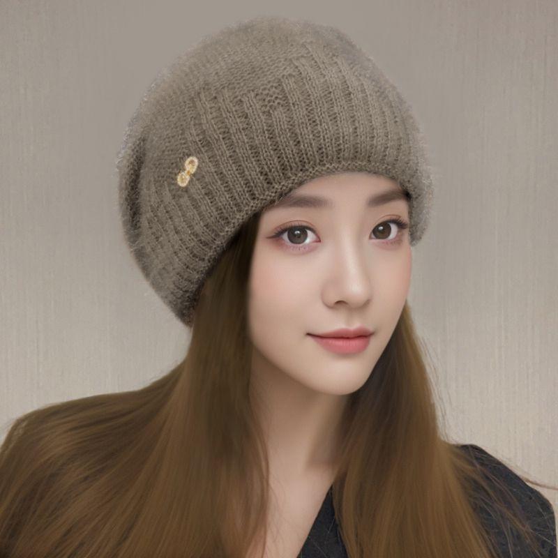 Winter Women's Beanie Stretch Solid Color Warm Pullover Hats for Woman Fashion Men's Cold Hat