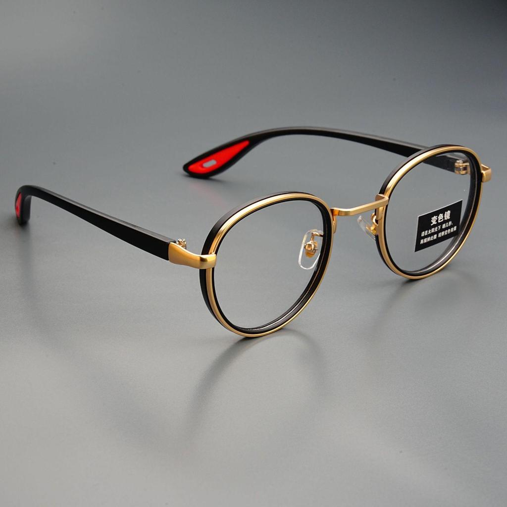 2025 TikTok Trending Color-Changing Glasses with High-Quality Tortoiseshell Frame and White-to-Gray Lenses