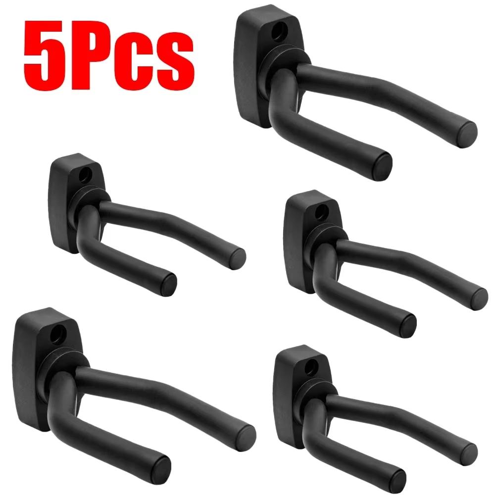 Wall Hanger for Guitar from 1 To 10 Pieces, Black Hook for All Sizes, Bass, Mandolin, Banjo, Ukulele, Guitar Accessory