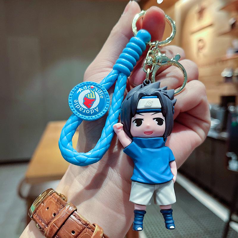 3D Cartoon Naruto, Kakashi, and Sasuke Keychain Pendant