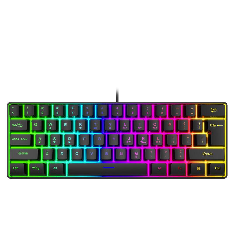 YunGuoGuo K401 61-Key RGB Mechanical Feel Keyboard