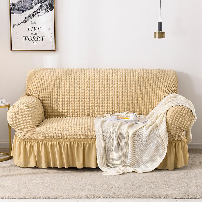 New Light Luxury Sofa Cover Seersucker Thickened Elastic Sofa Cover Anti cat Scratch All Inclusive Universal Cover Universal for All Seasons