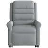 Recliner Chair with Rising Function Light Grey Fabric