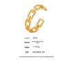18k Gold-Plated Geometric Hollow Chain Open Bracelet