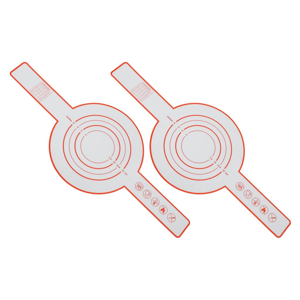 2pcs Bread Sling Silicone Heat Resistant Reusable Anti Stick Bread Baking Mat for Cooking Red