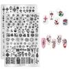 Nail Stamp Plate Nail Art Templates Heart Flower Nail Art Plates for DIY Nail Art Decorations Nails Art Stamping Plates