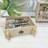 Nordic Transparent Wooden Piggy Bank and Travel Fund Box – Desktop Savings and Decorative Storage